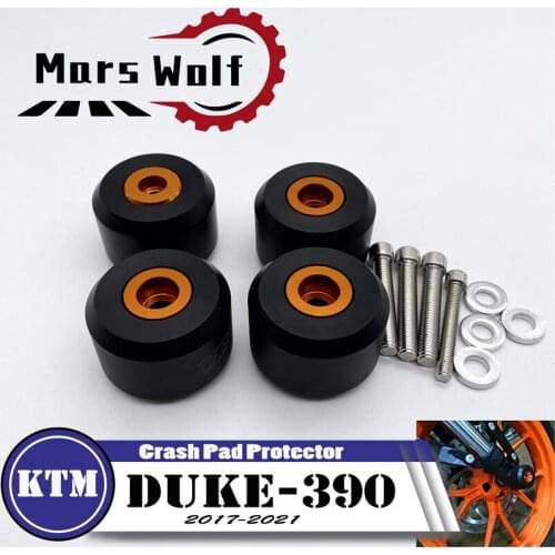 Motorcycle Front And Rear Fork Wheel Frame Slider falling protection Crash Pad Protector dirt For Duke 390 Duke200 RC125 390