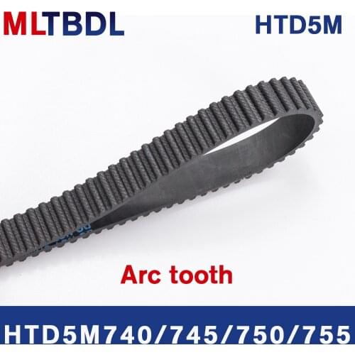 HTD5M Timing Belt 740/745/750/755mm Length 10/15/20/25mm Width 5mm Pitch Rubber Pulley Belt Teeth148 149 150 151synchronous belt