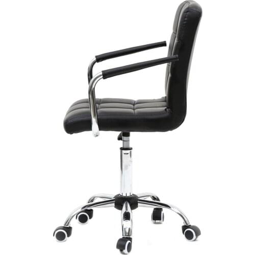 RU FREE SHIPPING 360 Degree Rotation Middle Back Office Chair Black
