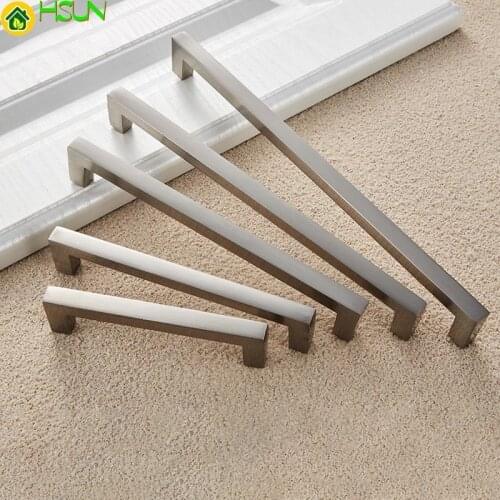Furniture Cabinet Drawer Door Pull Handle Metal Aluminum Sqaure Long Solid Cupboard Kitchen Wardrobe Closet Hardware Knob Handle