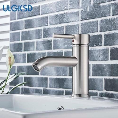 ULGKSD Comtemporary Bathroom Faucet ORB/ Nickle Brass Vessel Sink Basin Faucets Hot And Cold Single Handle Plater Mixer Taps
