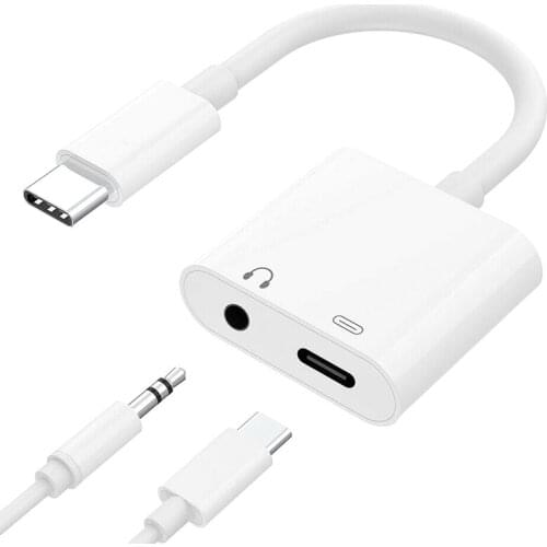 Type-C Digital Audio Converter 2 in 1 Headphone Jack Audio Splitter Adapter Fast Charging NK-Shopping