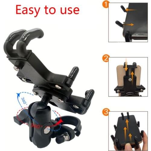 1 Set Universal Rotatable Motorbike Motorcycle Scooter Mobile Phone Holder