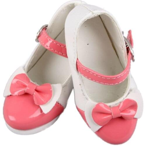 [wamami] 1/3 Rose Red Lace-Up Bowknot Fairlady Leather Shoes For SD BJD Dollfie