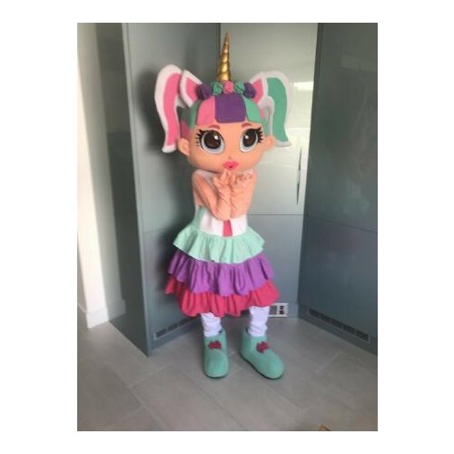 Hot sale Adult lovely DOLL UNICORN Girl mascot fancy dress costumes cartoon party costumes adult size