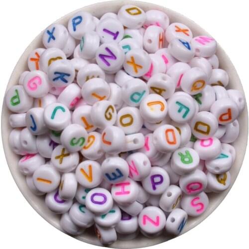 200 Pcs 7mm Mixed Acrylic Cube Number Letters/Alphabet Colorful Beads DIY Jewelry Making Wholesale Abalorios