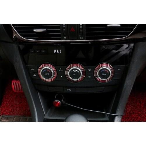2014-2015 car Air Conditioning heat control Switch trims,for Mazda 6 auto accessories,3pcs/lot,car styling