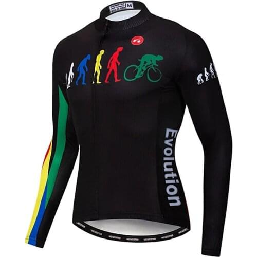 2021 Autumn Long Sleeve Evolution Cycling Sportswear Top Mens Team Road Riding Triathlon Mountain Bike Clothes Top