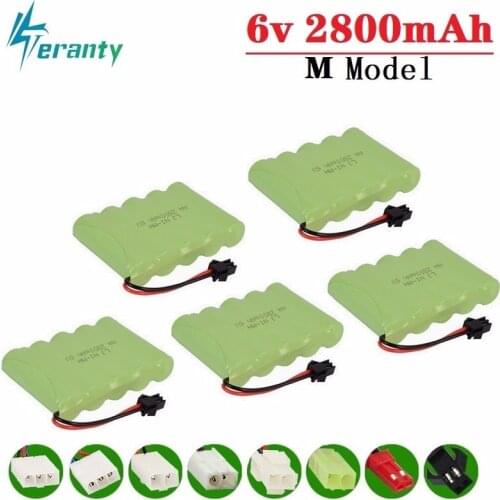 2800mah 6v Rechargeable Battery For Rc toys Cars Tanks Robots Gun Boat NiMH Battery AA 6v 2400mah Battery Pack 1Pcs-10Pcs