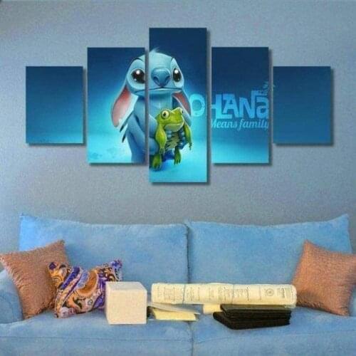 5 Piece Wall Art Canvas American Comics Figure Stitch Posters And Pictures Home Modern Bedroom The Wall Decoration Paintings