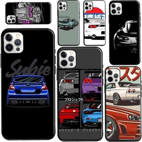 Sports Car JDM Drift Case For iPhone 11 Pro Max XS X XR 8 7 Plus SE 2020 Funda For iPhone 12 Pro Max mini Case