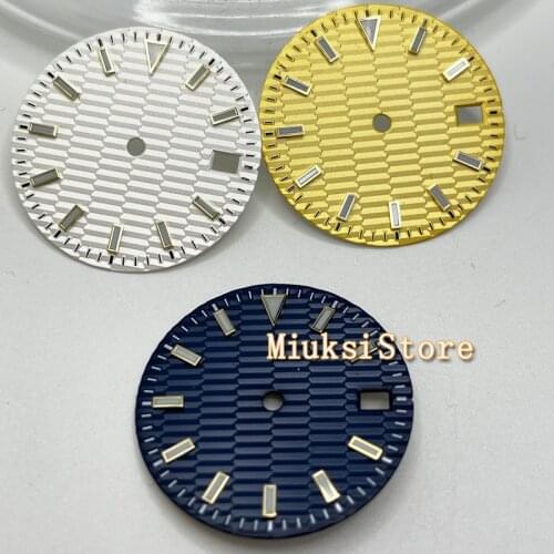 29mm bule watch dial blue Luminous dial Retrofitting NH35 Movement