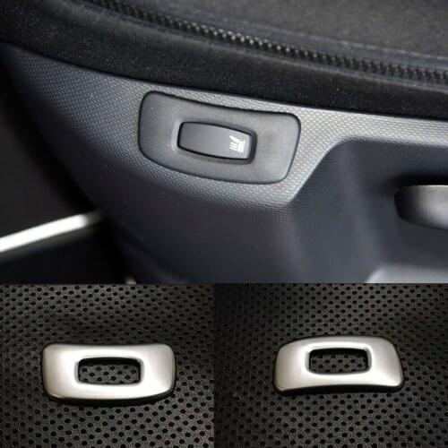 For Renault Captur 2015 2016 2017 Accessories ABS Matte Car Seat adjustment Switch frame Cover Trim Sticker Car Styling 2pcs