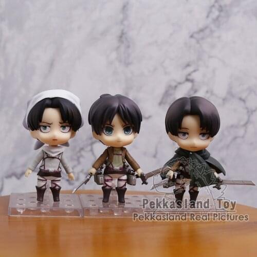 Attack on Titan Rivaille Levi 417 / 390 / Eren Jaeger 375 PVC Action Figure Collectible Model Toy