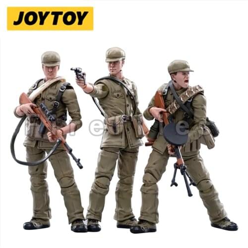 1/18 JOYTOY 3.75inches Action Figure(3PCS/SET) Chinese Peoples Volunteer Army Spring Uniform Model Toy Free Shipping