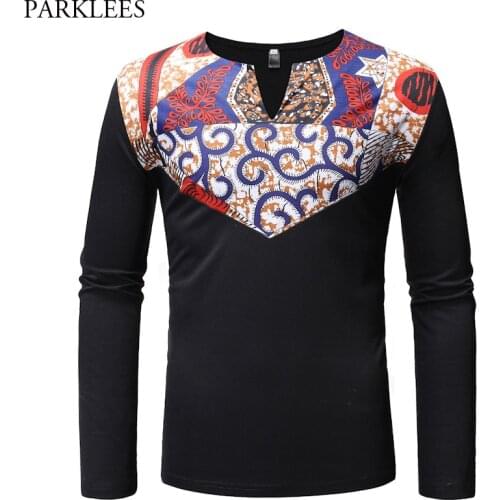 Ankara African Wax Prints Dashiki Tshirt Men 2020 Fashion Patchwork Design Tee Shirt Homme Hip Hop Hipster Africa Clothes Male