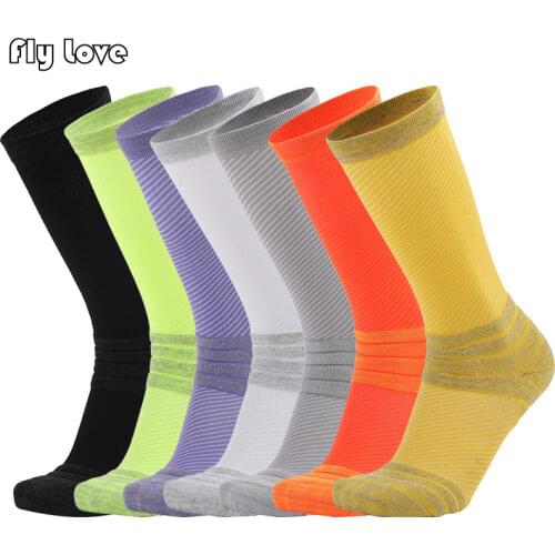 Compression Stocking Anti-slip Best for Basketball Football Outdoor Marathon Running Socks Women Men Travel Compression Socks