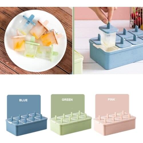 Square 8-grid Ice Cube Tray Kitchen Mini Ice Container for freezer Separate Design Ice Moulds Ice Lolly Sticks