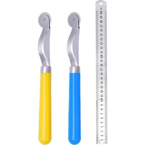 LMDZ Tracer Tracing Wheel Ruler Leather Sewing Tools Serrate Edge Pattern Tailor Stitch Marker Kit Stitch Marker Sewing Tool Kit
