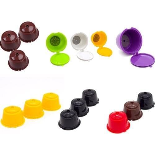 Reusable Coffee Capsule Filters Coffee Capsule Cups Coffeeware Coffee Filters Kitchen Accessories with Spoon Brush Coffeeware
