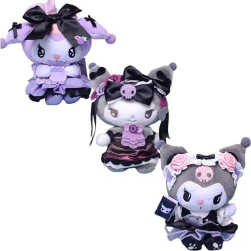 Cartoon Stuffed Plush Toys Kullomi Anime Pendant Beauty Fluffy Keychain Kawaii Soft Plushie Ornament Girl Doll Kid Toy Gift 10cm
