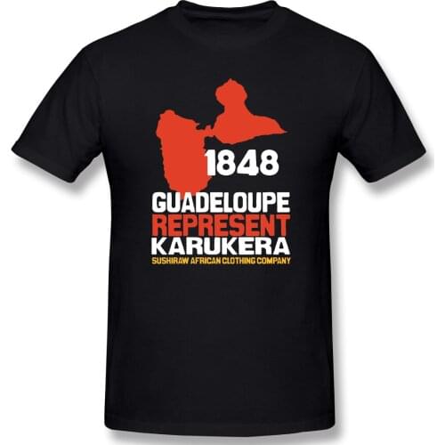 Guadeloupe 1848 Sleeveless Mens Basic Short Sleeve T-Shirt Unique R276 Tees Eur Size