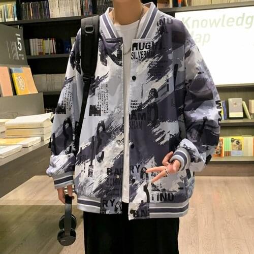 2021 New Autumn Men Baseball Jacket And Coat Streetwear Unisex Couple Bomber Boyfiend Outwear