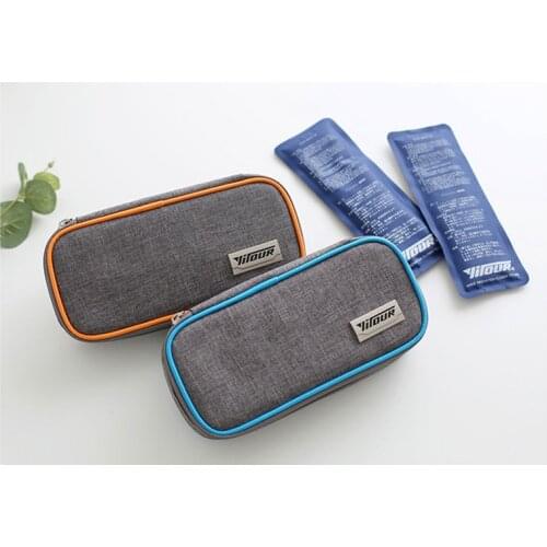 Oxford portable Diabetic Insulin cooler bag thermal inusulted small cool box travel insulation case ice pack fresh carrier bag