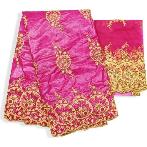 Brocade Jacquard Fabric Tissues Embroidered Material For Patchwork Designer Inspired Fabric African Bazin Riche 5+2 yards/lot