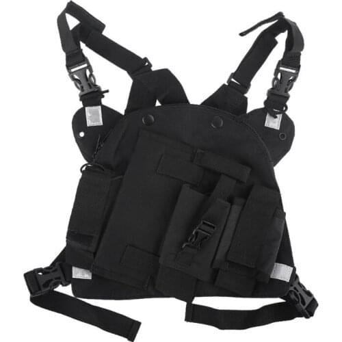 Double Radio Shoulder Holster Chest Harness Holder for Baofeng UV-5R UV-82 UV-9R PLUS Walkie Talkie Rescue Essentials Au19 21