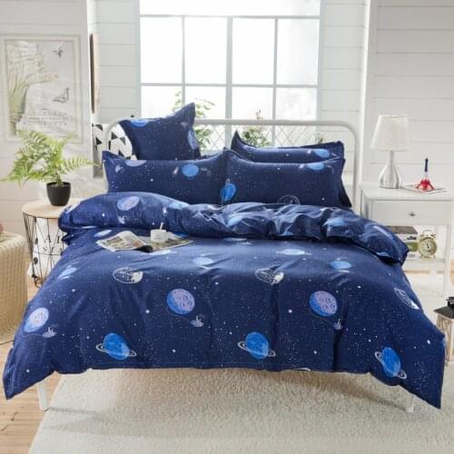 Blue Planet Pattern Duvet Cover 220x240 Pillowcase 3Pcs，Quilt Cover 200x200 Bed Cover，Single Double Queen King Size Bedding Set