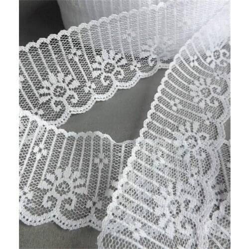 Width 48mm 10 yards 5 colors Embroidered Net Lace Trim fabric Garment ribbon headband wedding party decoration DIY Accessories