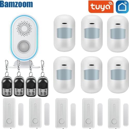 APP Control Tuya Smart Life Wireless Home WIFI Home Security Built-in 433mhz Motion Detector Sensor Burglar Alarm System