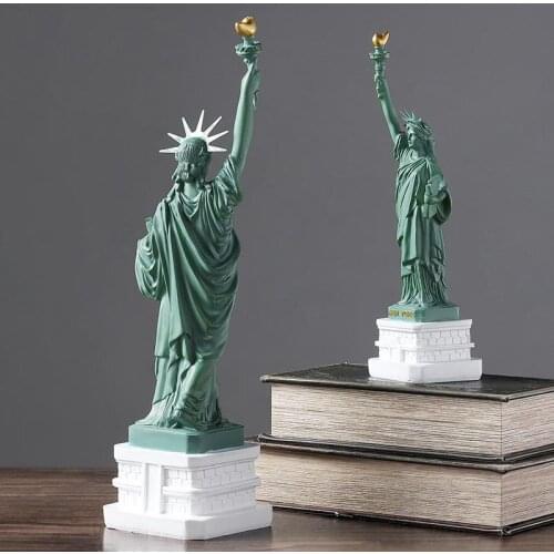 Statue of Liberty Model New York City Landmark Small Replica Ornament Resin Souvenir Collectible Gifts for Home Shelf HFing
