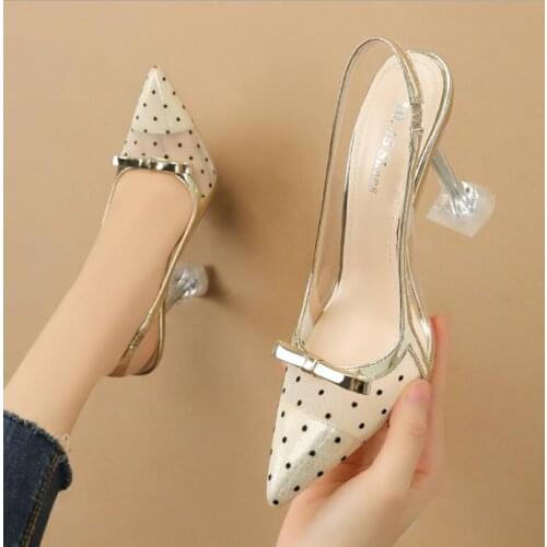 Slingback Shoes Clear Heels For Women Dress Shoes Womens Fetish High Heels Sexy Fashion Summer Shoes Woman Designer Heels 2021