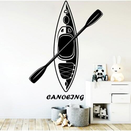 Water Sports Wall Stickers Decal Canoe Boat Home Room Decoration Removable Murals C8030