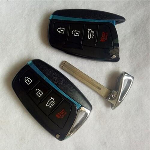 DAKATU 3 4 Buttons High Quality Smart Key Case for Hyundai Genesis 2013-2015 Santa Fe Equus Azera Remote Control Key Shell