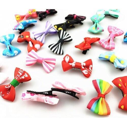 10 Pcs Cute Creative Classic All-match Small Bowknot Girl Hair Clips Kids Hairpins Children Hair Accessories Princess Headwear