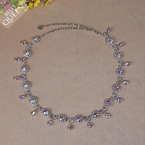 Women Belly Dance Womens Crystal Waist Chain Rhinestone Bellydance Body Jewelry Waist Chain Belt Luxury Crystal Belly Chains New