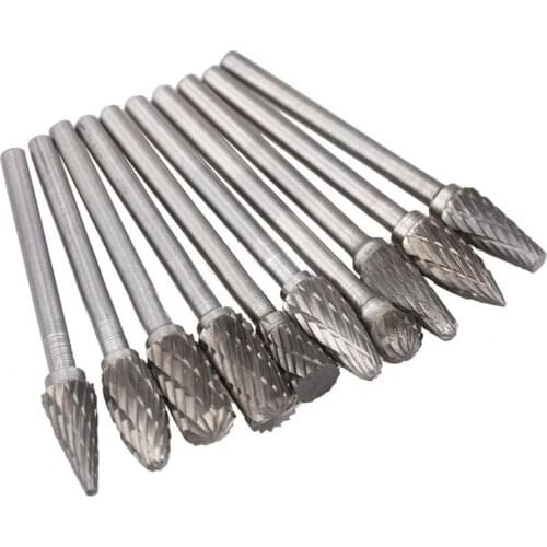 New 10 x Solid Carbide Burrs for Rotary Drill Die Grinder Carving Bit