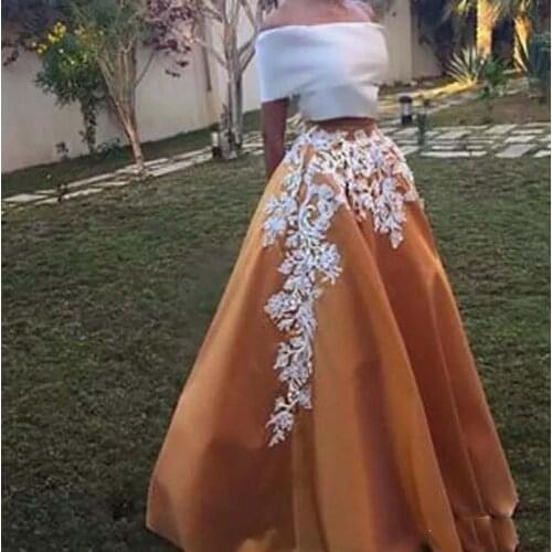100% Our Factroy Model Real Image Cheap Prom Skirts Bateau Neck Off Shoulder Appliques Satin Party Floor Length Gowns Plus Size