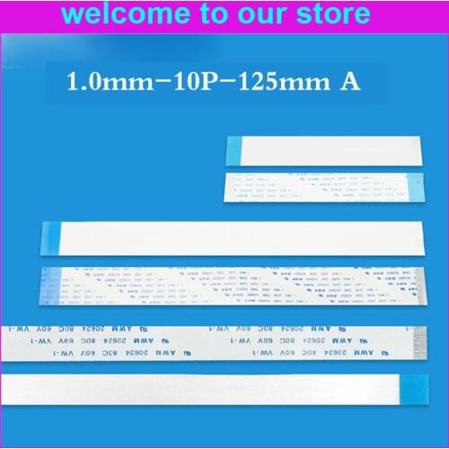 100pcs/lot FFC FPC Flexible Flat Cable 1.0mm pitch 10pin 125mm Isotropy Type A cable,20624.Welcome custom-made Order