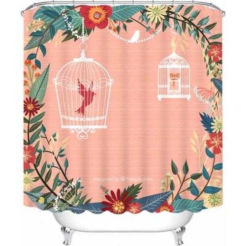 3D shower curtain cartoon pattern Polyester Fabric Waterproof Shower Curtain Eco-Friendly Bathroom Curtain Home