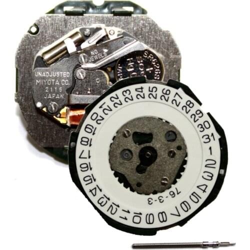 5PCS .Wholesale MIYOTA 2115 Quartz Watch Movement with date Battery Included Replace Repair