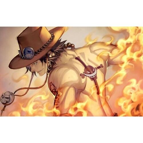 One Piece -Ace full square embroidery Diamond 5D DIY diamond Painting Cross Stitch picture of Mosaic Rhinestone Y0067