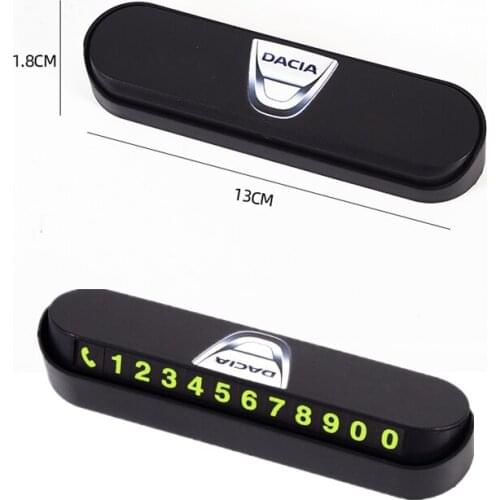 Car Styling Temporary Parking Card Sticker Phone Number Card Park Stop For Dacia Duster Logan Dokker Lodgy Sandero Stepway