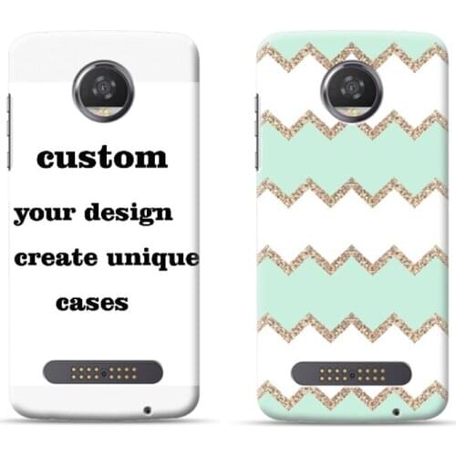 Cyan Stripes Custom Design Mobile Case for Motorola MOTO Z3 For Motorola Series Full Wrap Printing Cases Drop ship support