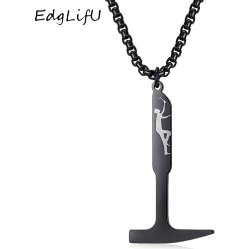 EdgLifU Mens Back Hammer Neklaces Fashion Simple Axe Pendant Necklace for Men Inspirational Hammer Chain Necklace Jewelry Gift