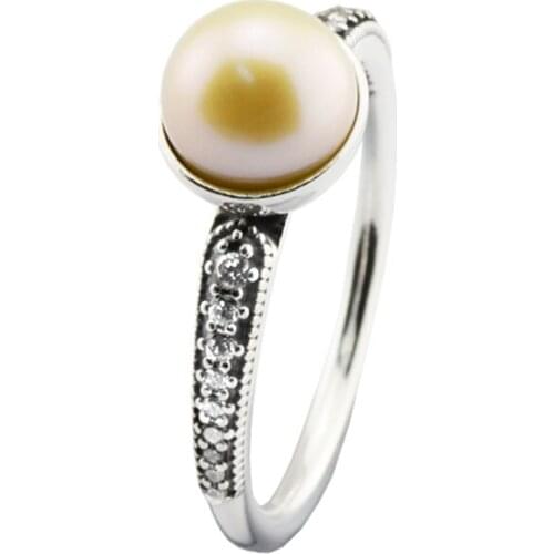 Elegant Beauty Rings With White Pear and Clear Cubic Zirconia 100% 925 Sterling Silver Fine Jewelry Free Shipping