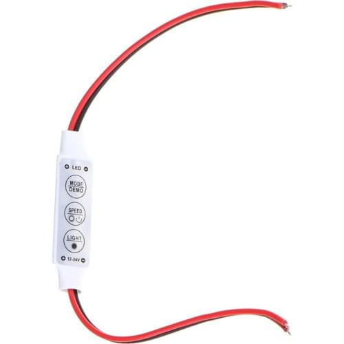 1pcs DC5-24V Mini 3 Keys Single Color LED Controller Brightness Dimmer Used In Car Decoration Home Decoration Festive Lighting